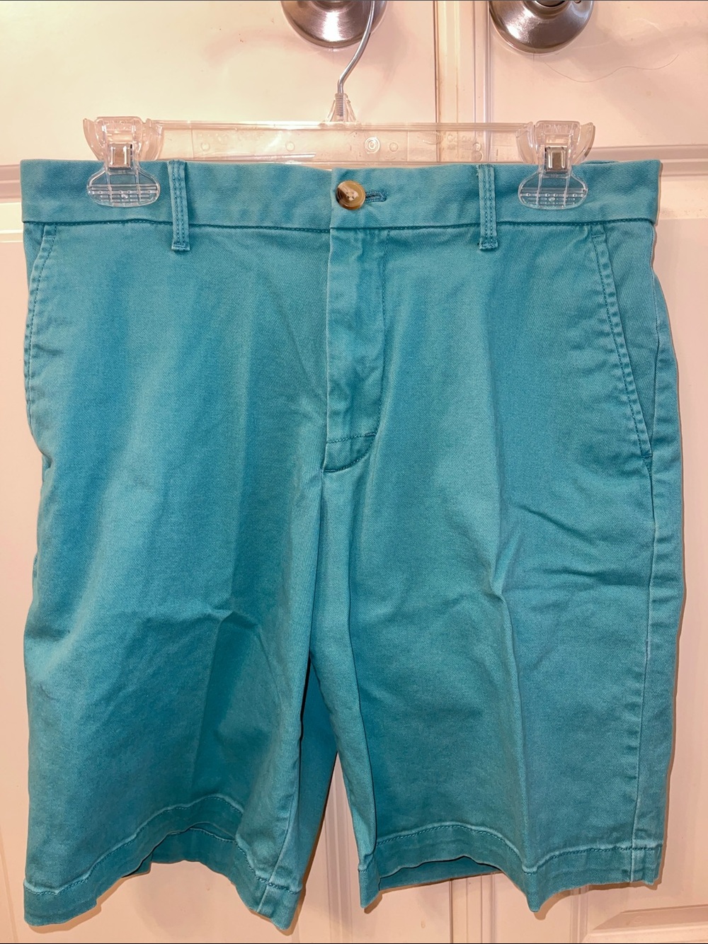 Izod Saltwater Turquoise Men's Cotton Blend Shorts
